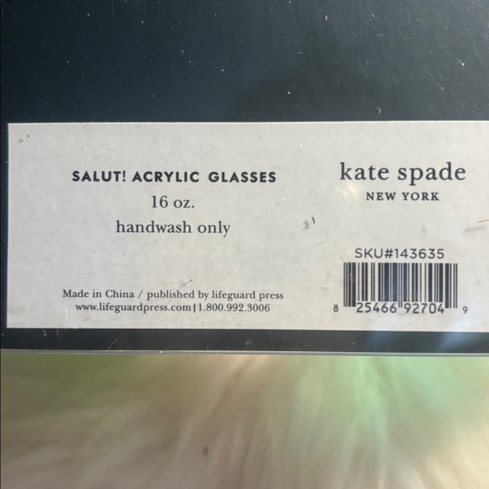 Kate Spade New York Acrylic Tumblers Set with Blue & Green Bases - Picture 3 of 7